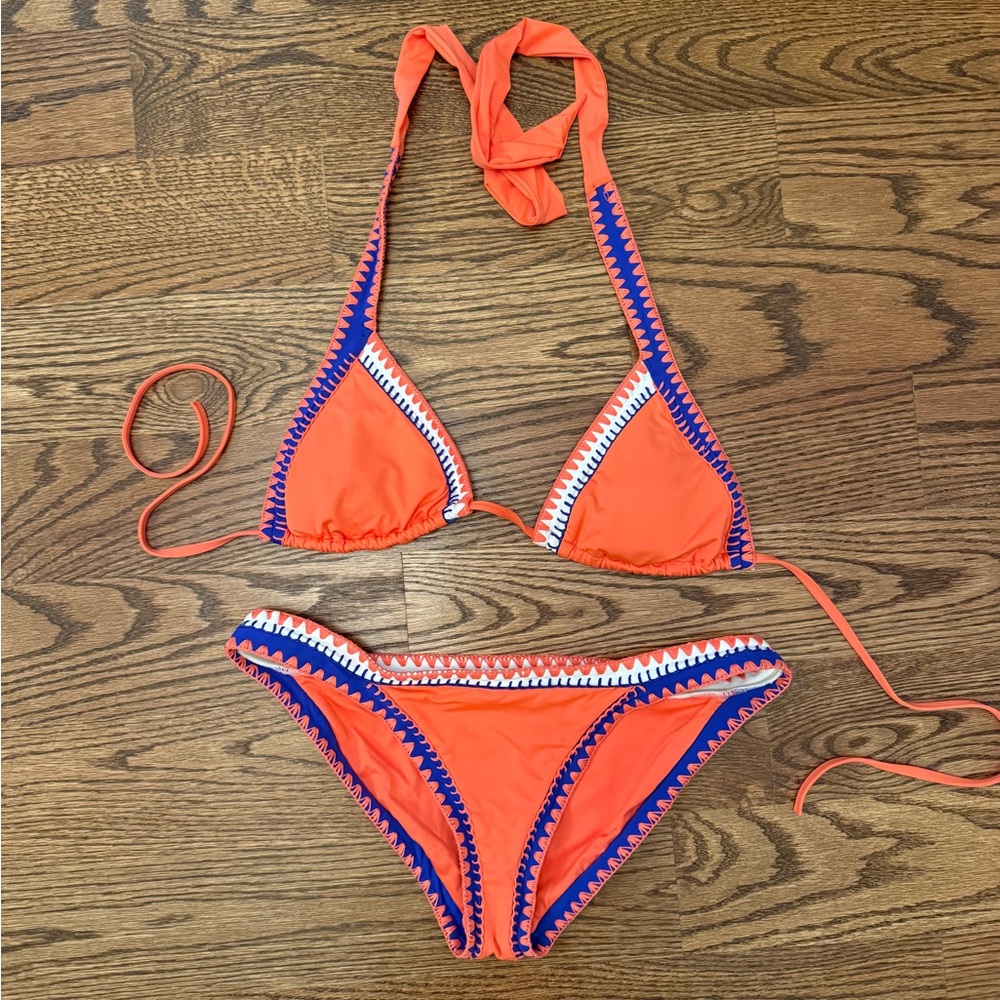 Seafolly bikini top + bottom, size 8